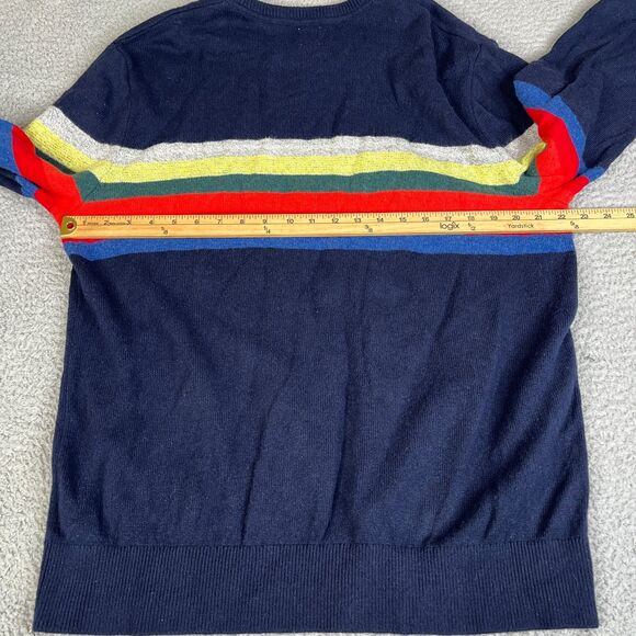 Merino Wool Blend Sweater Mens Extra Large Striped Pullover Long Sleeve Knit Gap - Picture 8 of 9